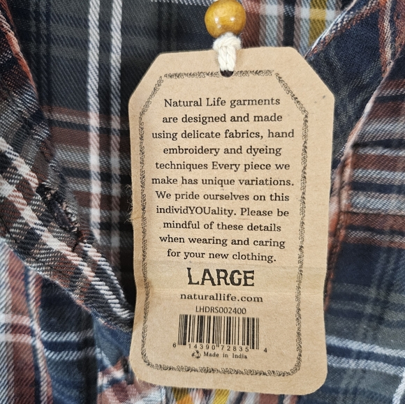 NWT Natural Life Purple Tiered Floral Tunic Dress Boho Peasant Patchwork Large - Picture 4 of 11